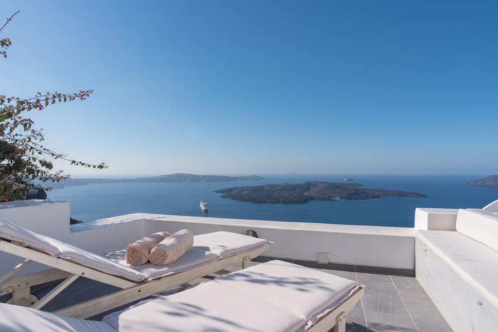 Вілла Karpimo Horizon - Caldera View With Private Hot Tub Фіростефані Екстер'єр фото